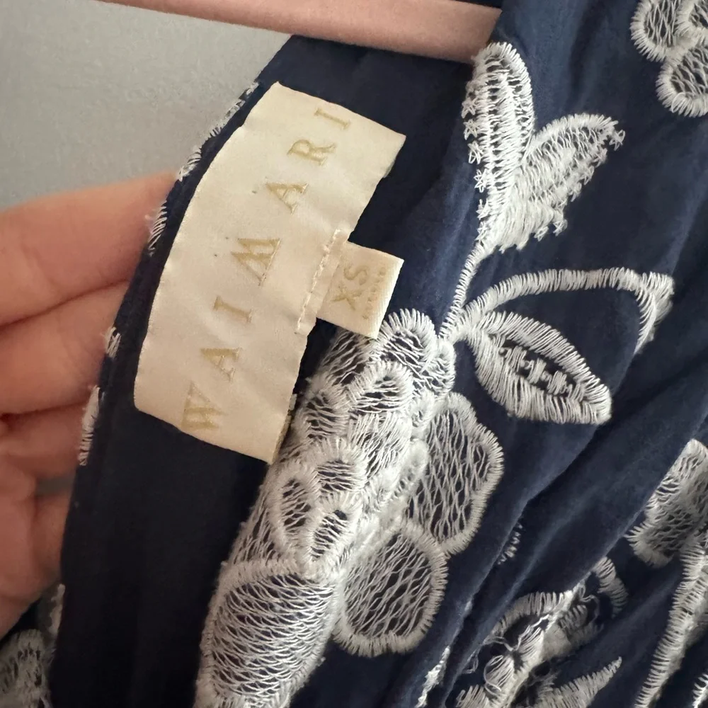 Waimari Paloma lace trimmed cotton mini dress - Picture 2 of 5